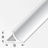 alfer Randfugeabdeckprofil 2.5 m, 12 x 17 mm Aluminium eloxiert silber
