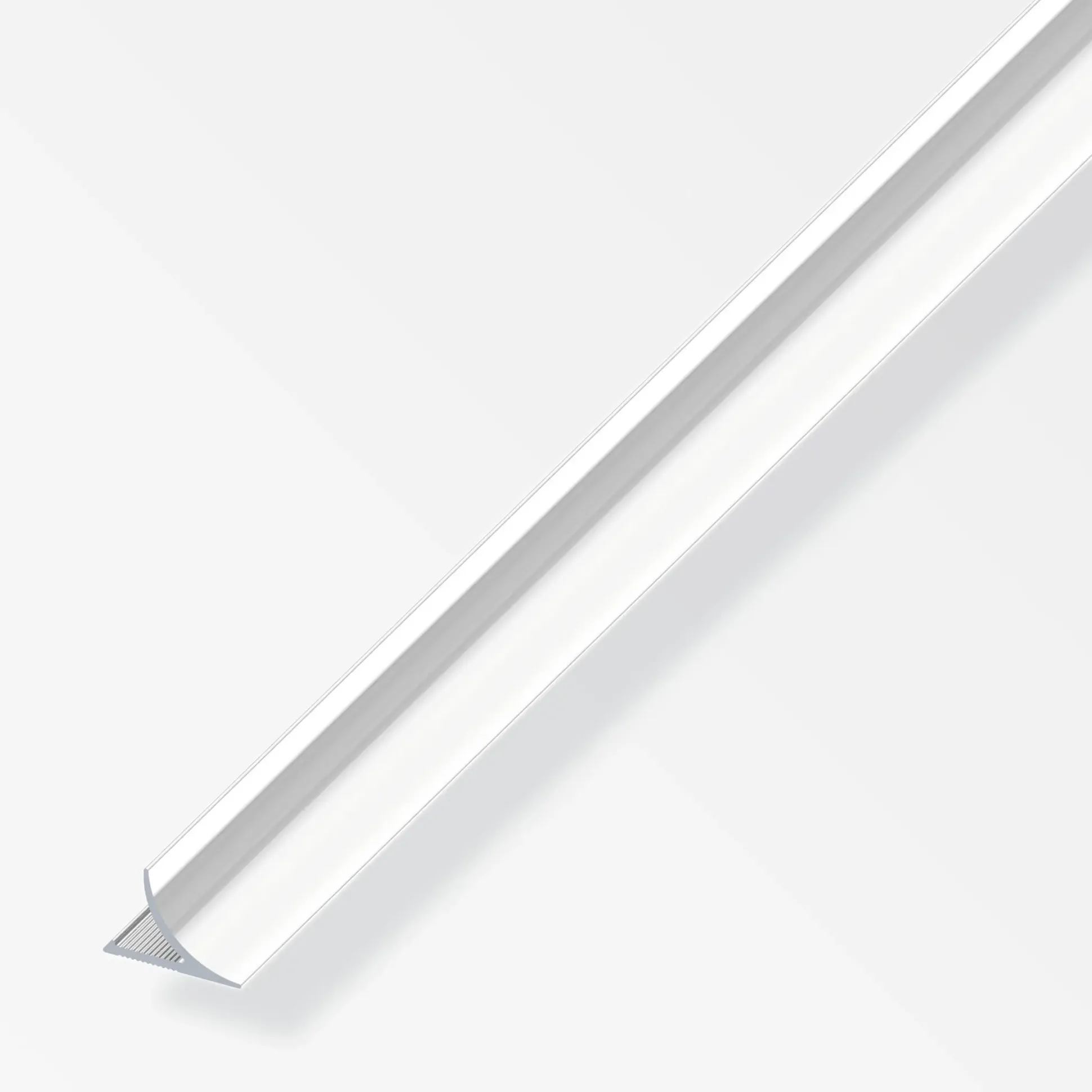 alfer Randfugeabdeckprofil 1 m, 12 x 17 mm Alu eloxiert poliert Chrom Optik