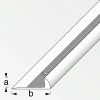 alfer Rund-Abschluss-Profil 1 m, 20.5 x 3 mm Aluminium eloxiert silber