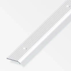 alfer Rundabschlussprofil 1 m, 25 x 6 mm Aluminium eloxiert silber