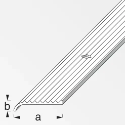 alfer Rundabschlussprofil 2 m, 25 x 6 mm Aluminium eloxiert messing