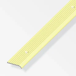 alfer Rundabschlussprofil 2 m, 25 x 6 mm Aluminium eloxiert messing