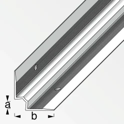 alfer Treppen-Innenwinkel-Abschluss-Profil 1 m, 25.3 x 3 mm Alu silber
