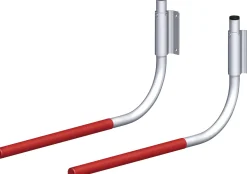 alfer Universal-Fahrradhalter, gummiert 550 x 270 mm Aluminium rot gummiert