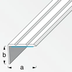 Alfer Winkel-Abschluss-Profil 1 m, 25 x 8 mm Aluminium eloxiert titan