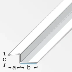 alfer Z-Abschluss-Profil 1 m, 15 x 20 x 9 mm Aluminium eloxiert messing