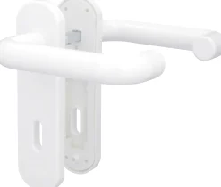Alpertec BB-Kurzschildgarnitur Nylon weiß abgerundet
