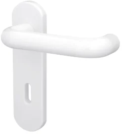 Alpertec BB-Kurzschildgarnitur Nylon weiß abgerundet