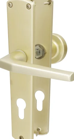 Alpertec BB-Langschildgarnitur Phil Aluminium F2 neusilber abgerundet