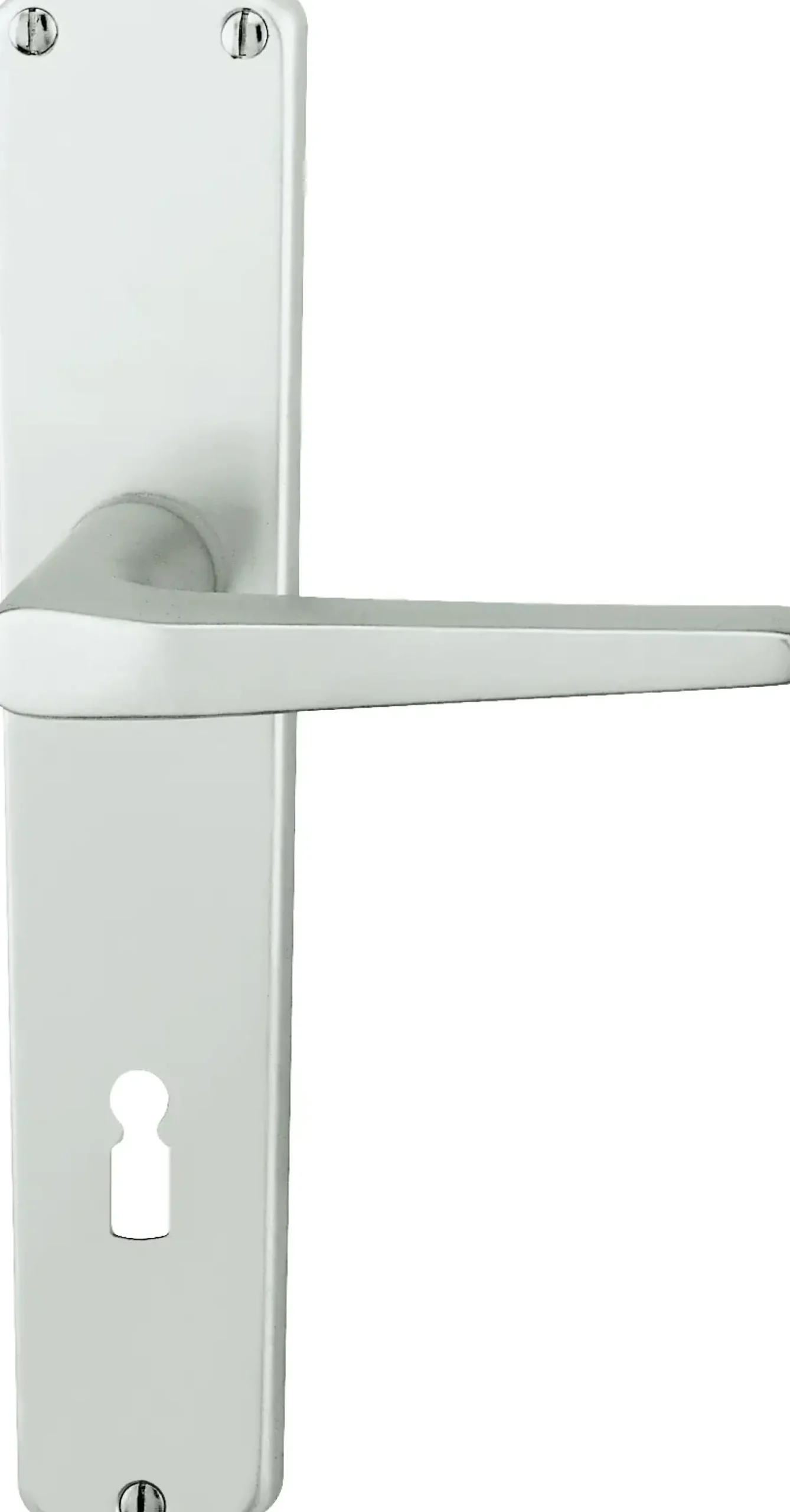 Alpertec BB-Langschildgarnitur Phil Aluminium F1 silber abgerundet