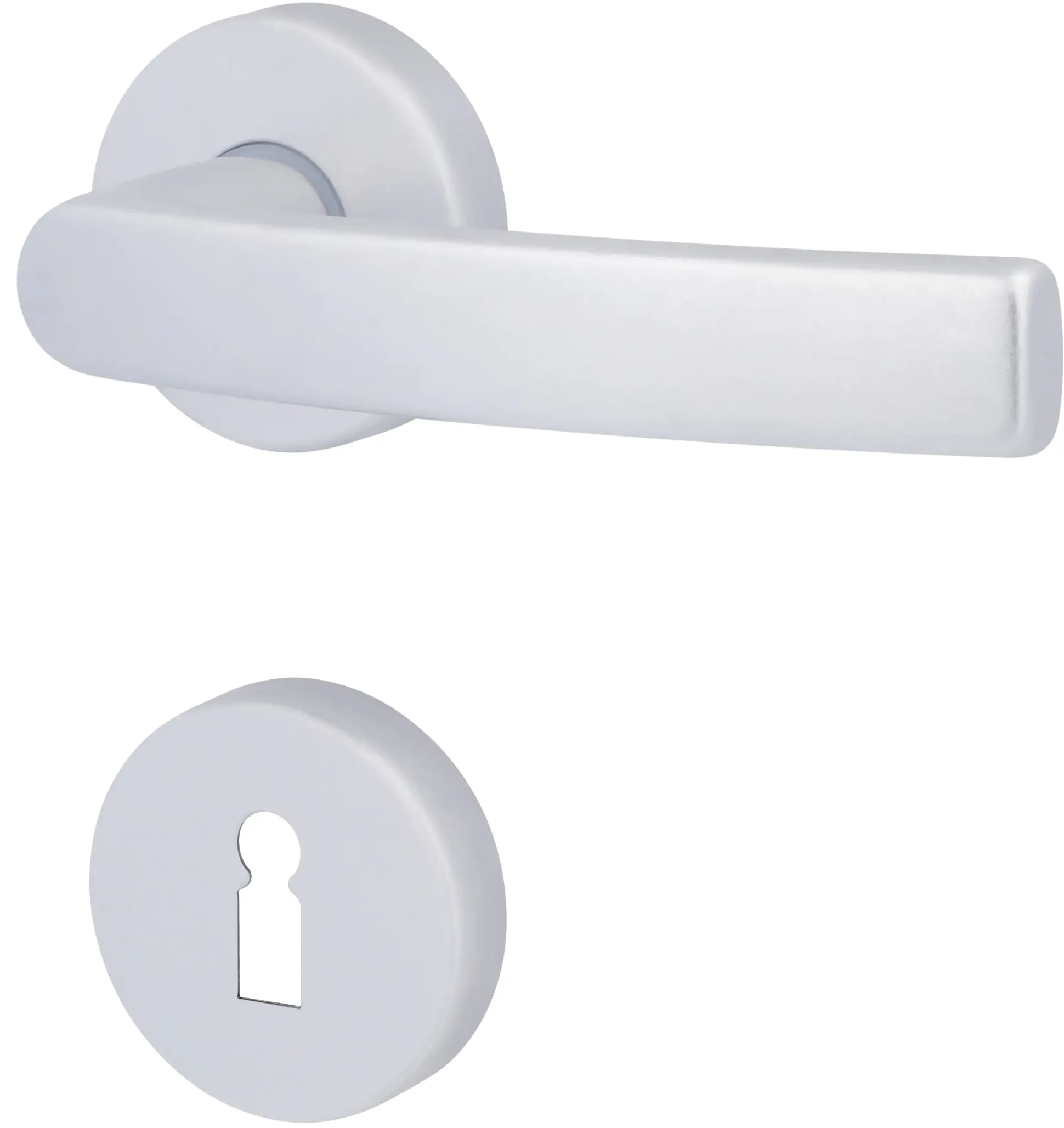Alpertec BB-Rosettengarnitur Vanda Aluminium silber rund