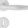 Alpertec BB-Rosettengarnitur Ray Aluminium weiß rund