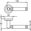 Alpertec BB-Rosettengarnitur Queen Edelstahl silber