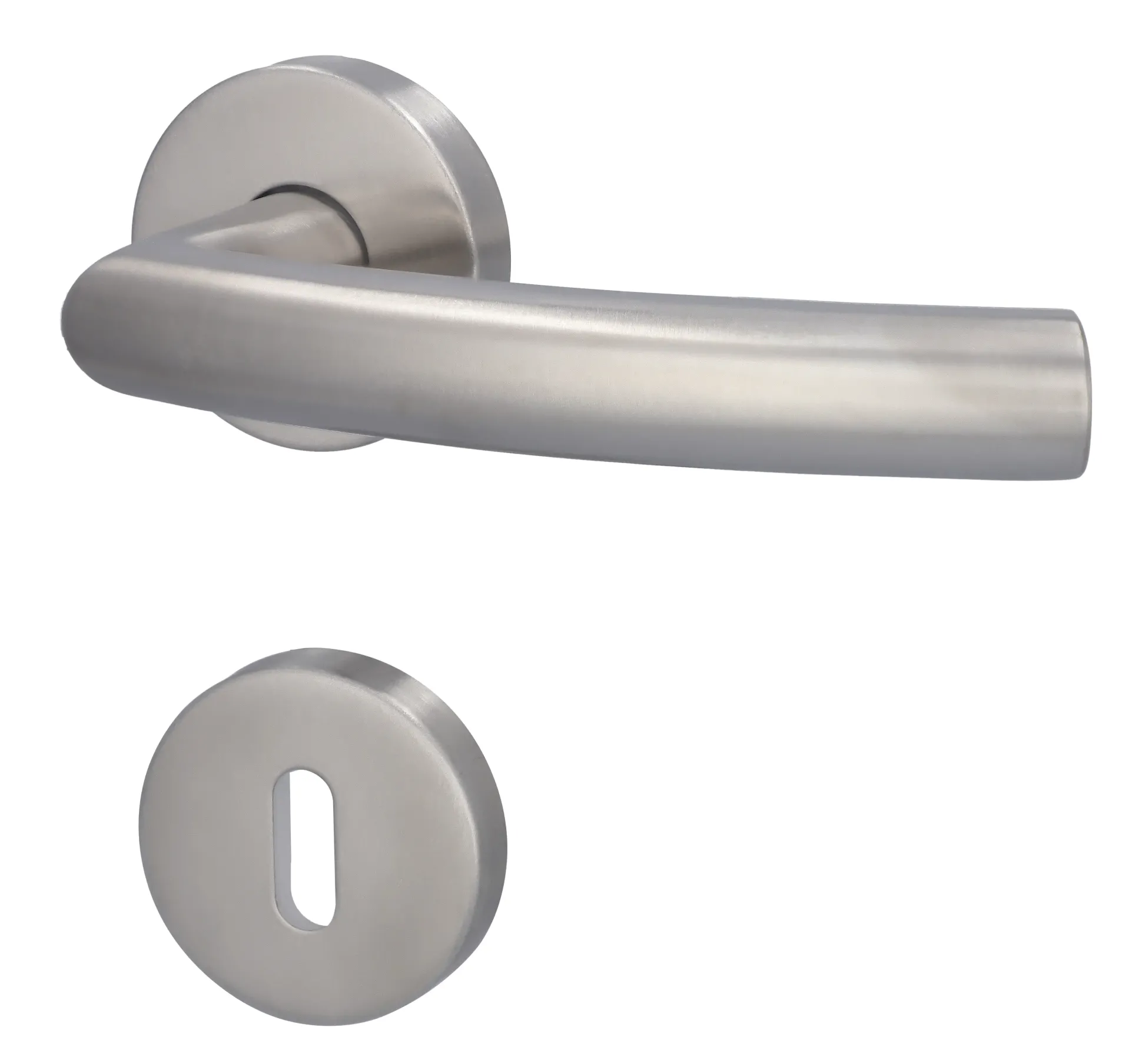 Alpertec BB-Rosettengarnitur Fair II Edelstahl silber rund