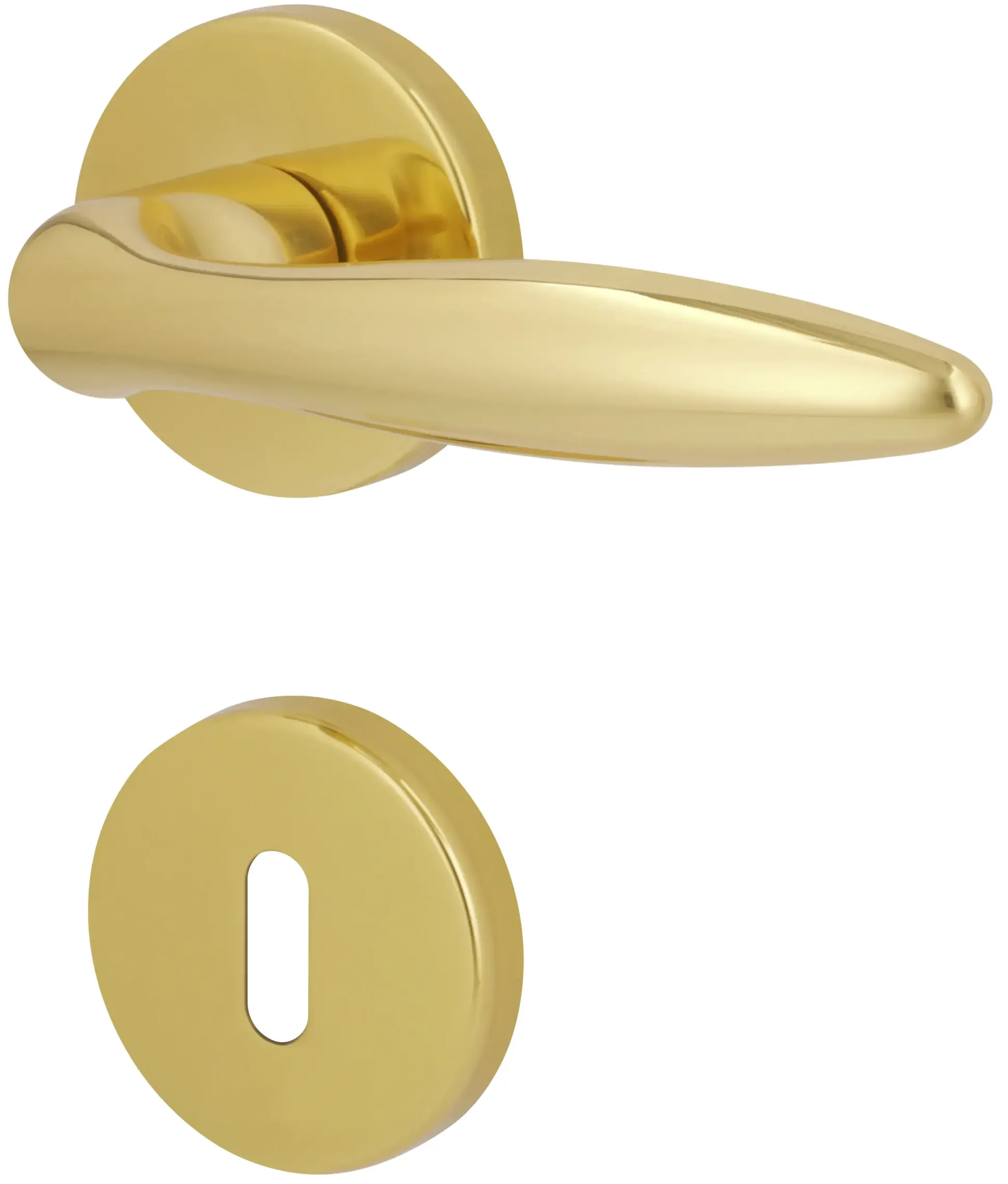 Alpertec BB-Rosettengarnitur Alison Messing gold rund