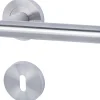 Alpertec BB-Rosettengarnitur Solid 10 Edelstahl silber rund