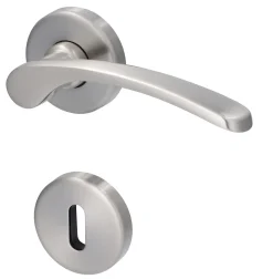 Alpertec BB-Rosettengarnitur Amos Messing silber rund