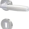 Alpertec BB-Rosettengarnitur Solid 8 Edelstahl silber rund