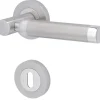 Alpertec BB-Rosettengarnitur Solid 3 Edelstahl silber rund