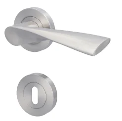 Alpertec BB-Rosettengarnitur Palma Edelstahl silber rund
