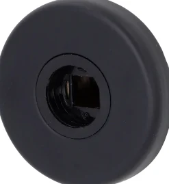 Alpertec Drückerrosette Edelstahl schwarz lackiert Ø 52 mm 2 Stück