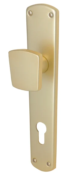 Alpertec PZ-Knopflangschild Aluminium gold abgerundet
