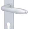 Alpertec PZ-Langschildgarnitur Ray II Aluminium silber abgerundet