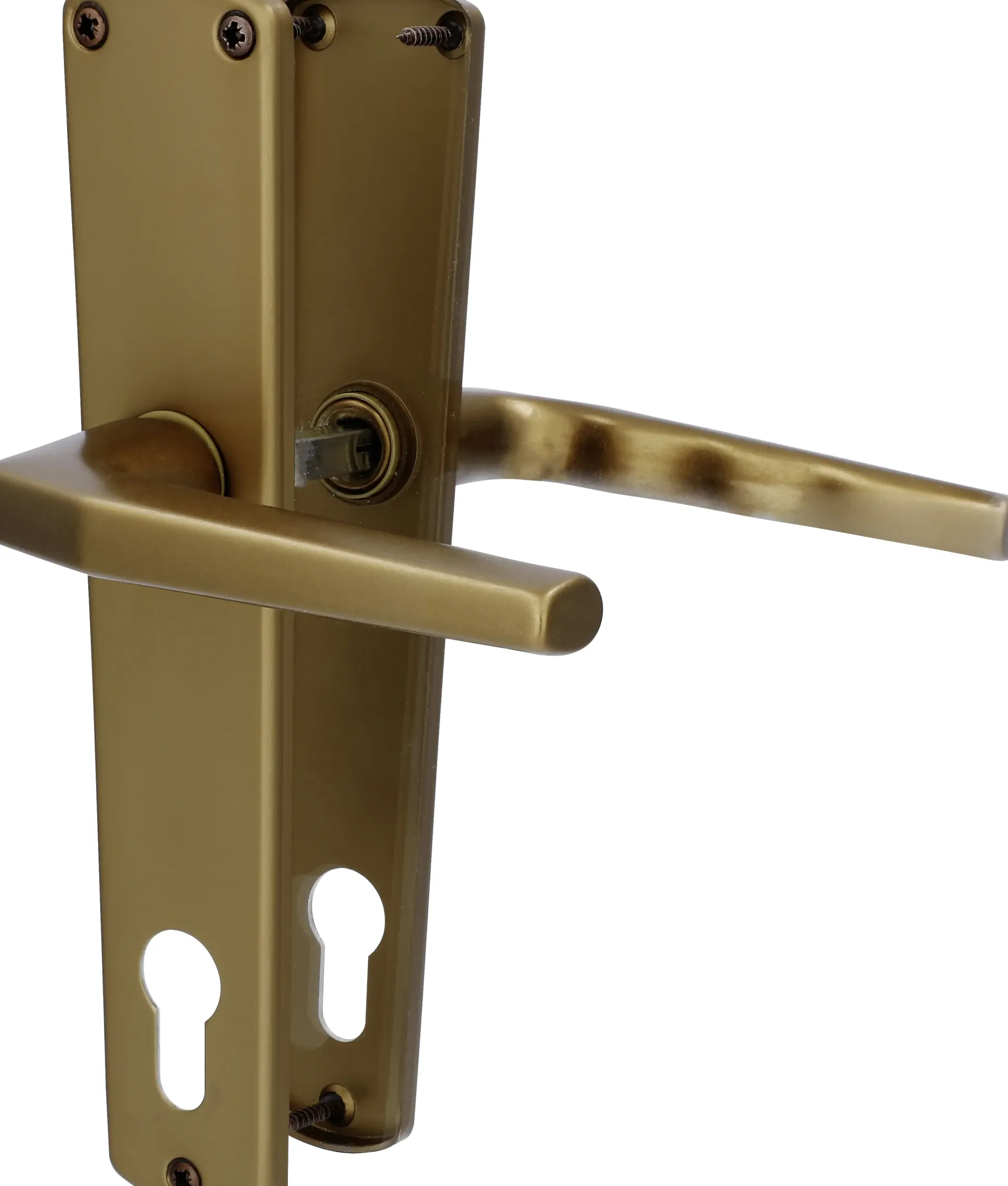 Alpertec PZ-Langschildgarnitur Phil Aluminium bronze abgerundet