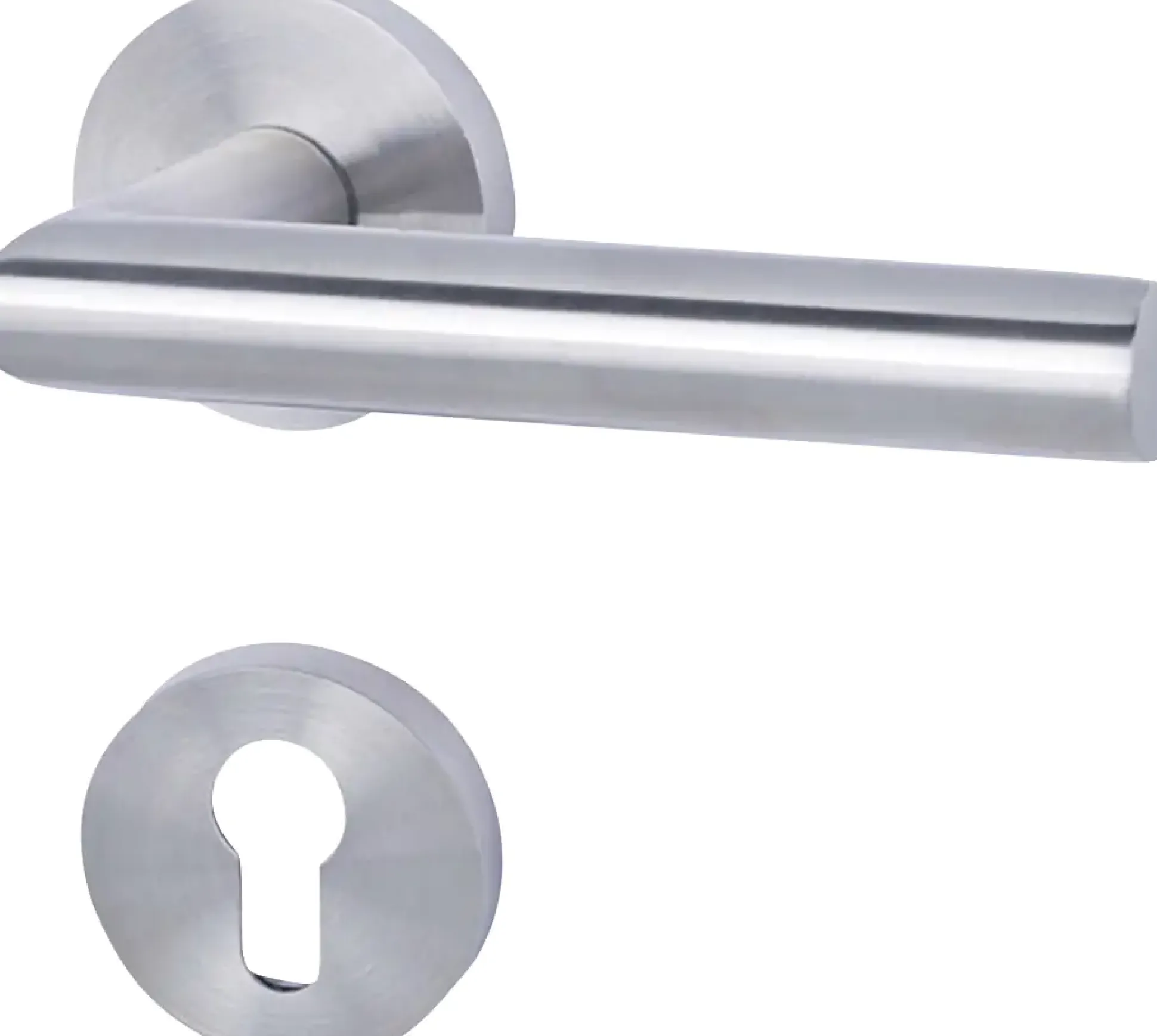 Alpertec PZ-Rosettengarnitur Fair I Drücker/Drücker Edelstahl silber