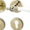 Alpertec PZ-Rosettengarnitur Nany Drücker/Knopf gold