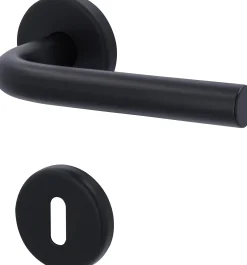 Alpertec Rosettengarnitur Dolores BB Edelstahl schwarz matt Ø 5 cm