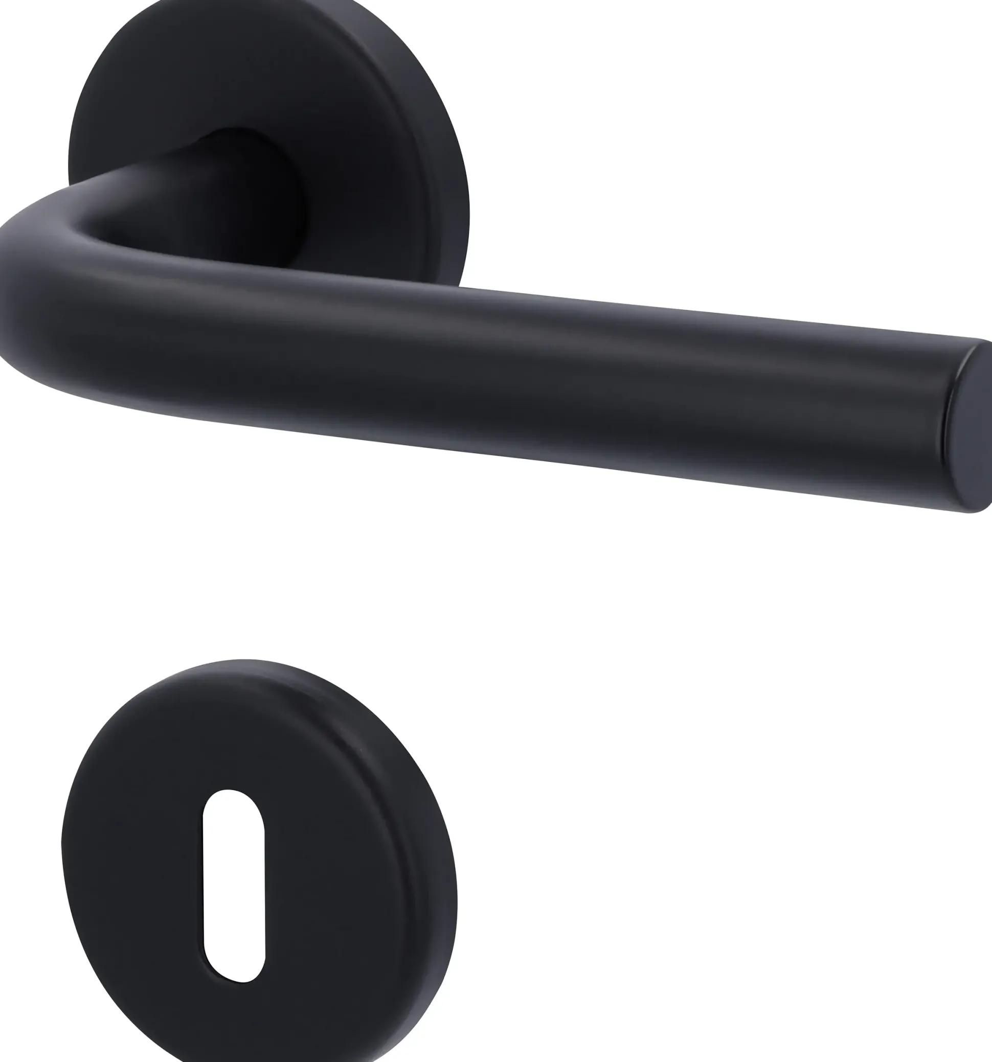 Alpertec Rosettengarnitur Dolores BB Edelstahl schwarz matt Ø 5 cm