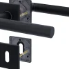 Alpertec Rosettengarnitur Martina BB Edelstahl schwarz matt 5 x 5 cm