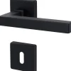 Alpertec Rosettengarnitur Galina BB Edelstahl schwarz matt 5 x 5 cm