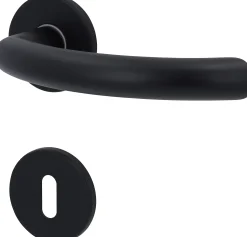 Alpertec Rosettengarnitur Jillian BB Edelstahl schwarz matt Ø 5 cm