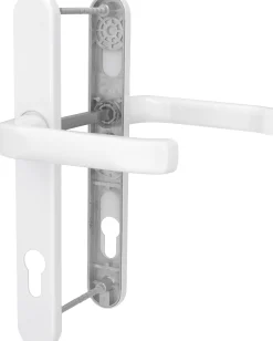 Alpertec Schmalrahmengarnitur Oval Drücker/ Drücker Kunststoff weiß