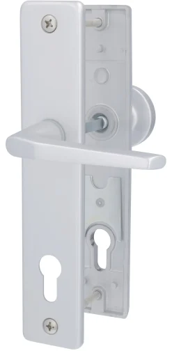 Alpertec Schutzbeschlag Tira Drücker/Knopf Aluminium silber 92 mm