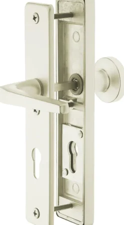 Alpertec Schutzbeschlag Tira Drücker/Drücker Aluminium neusilber 72 mm
