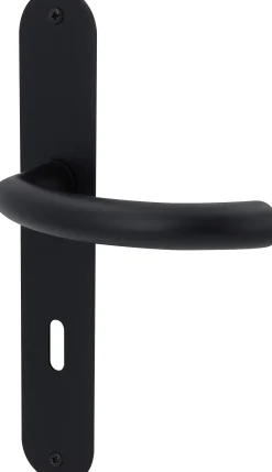 Alpertec Türgarnitur Langschild Jillian BB Edelstahl schwarz matt 23,5 x 4 cm