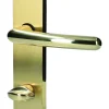 Alpertec WC-Langschildgarnitur Isabella Messing gold abgerundet