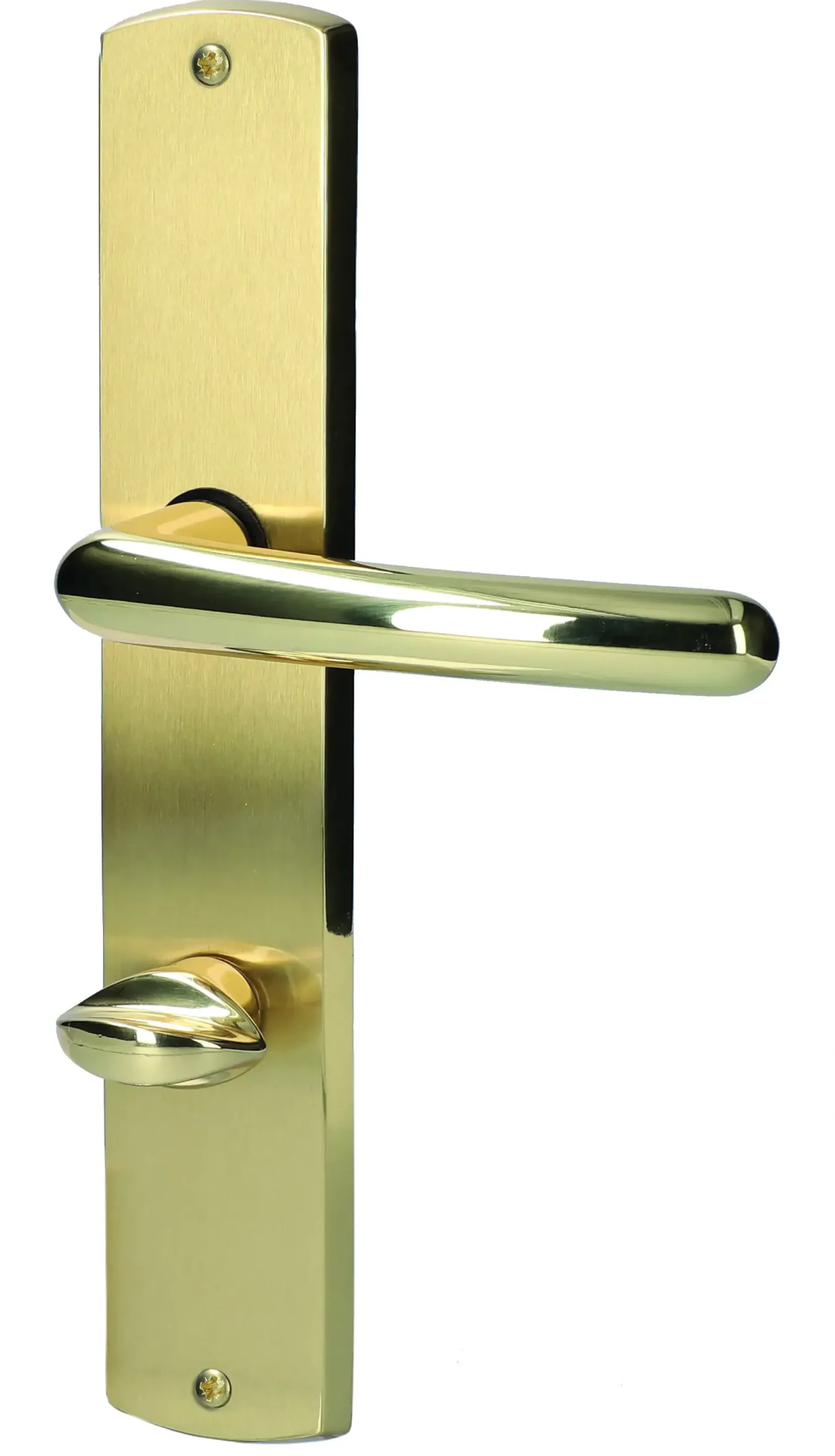 Alpertec WC-Langschildgarnitur Isabella Messing gold abgerundet