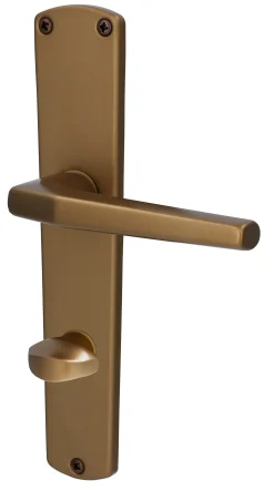 Alpertec WC-Langschildgarnitur Phil Aluminium F4 bronze abgerundet