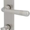 Alpertec WC-Langschildgarnitur Sale Messing edelstahlfarbig abgerundet