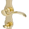 Alpertec WC-Langschildgarnitur Eva Easy Messing gold verschnörkelt