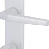 Alpertec WC-Langschildgarnitur Tanja Aluminium F1 silber eckig