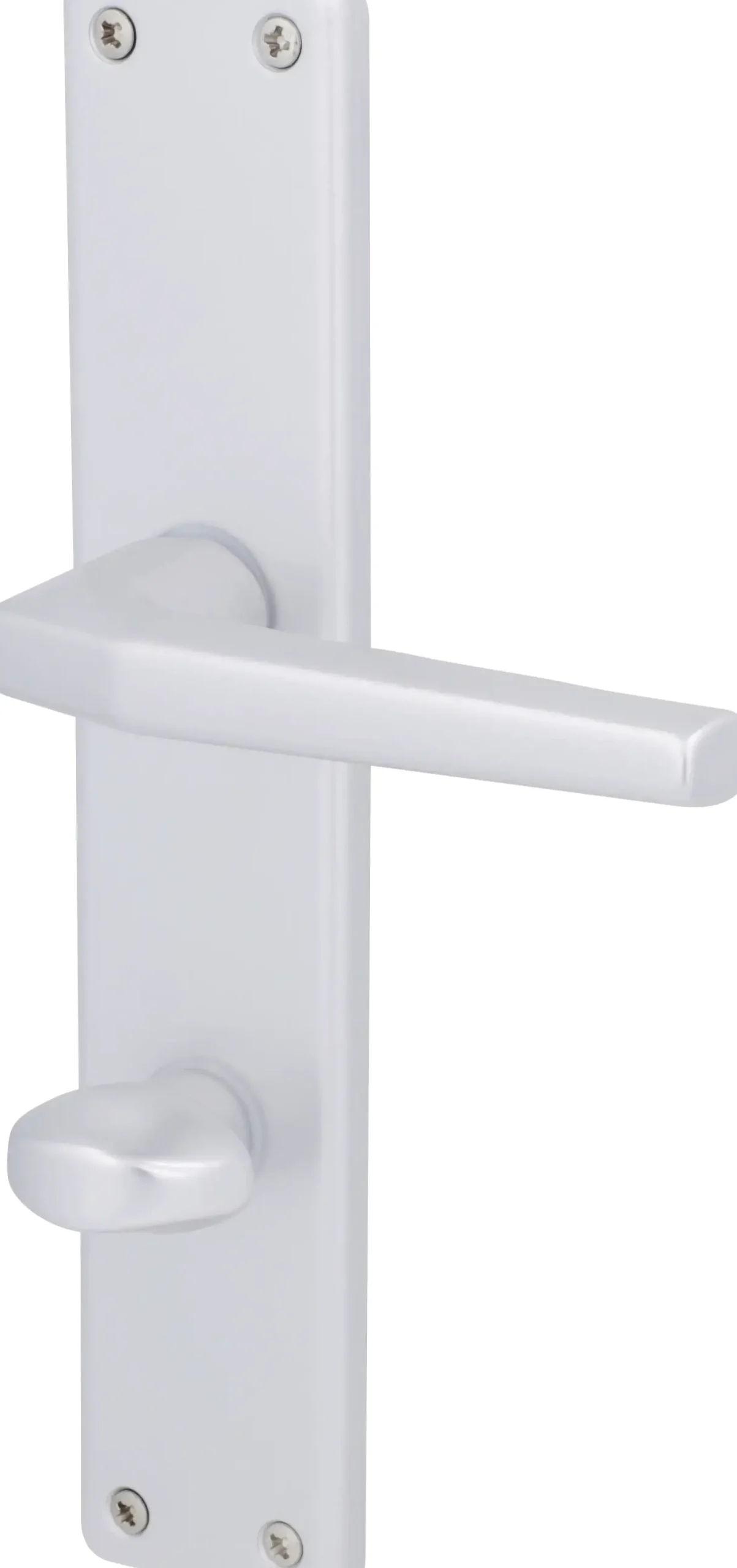 Alpertec WC-Langschildgarnitur Tanja Aluminium F1 silber eckig