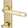 Alpertec WC-Langschildgarnitur Sale Messing gold abgerundet