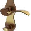 Alpertec WC-Langschildgarnitur Eva Easy Messing bronze verschnörkelt