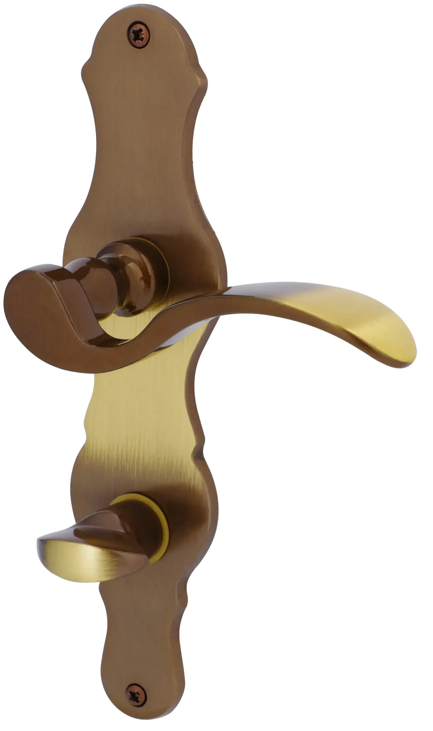 Alpertec WC-Langschildgarnitur Eva Easy Messing bronze verschnörkelt