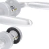Alpertec WC-Rosettengarnitur Ray Aluminium silber rund